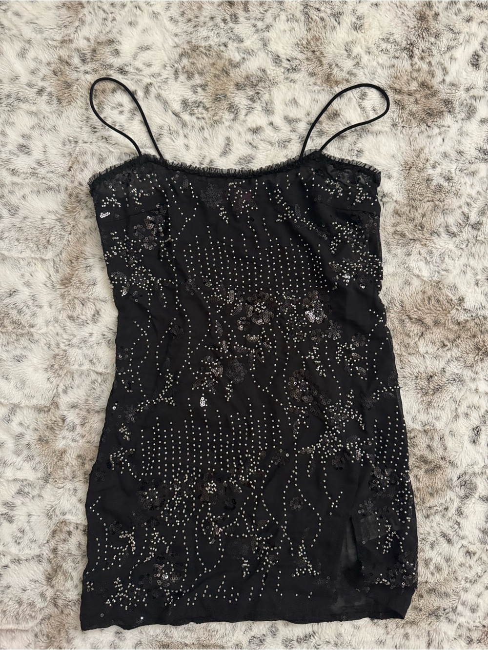 Edikted Black Mini Dress **Sheer**